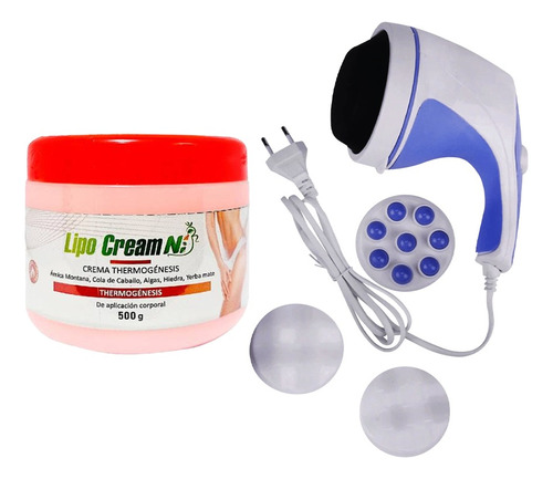 Masajeador De Celulitis + Crema Lipocream Ni Tapa Roja