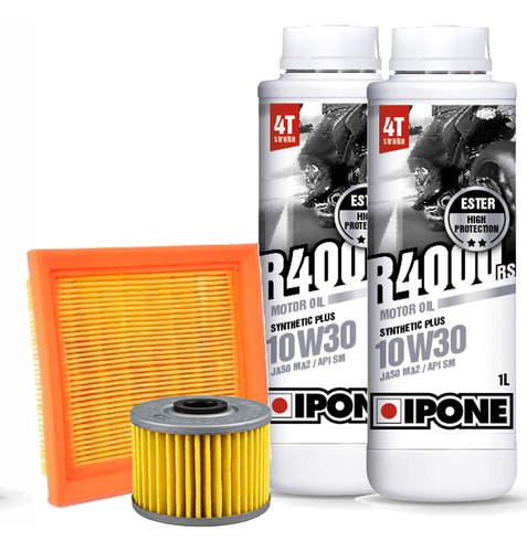 Kit Service Honda Tornado Ipone Semi R4000 10w30 + Filtros