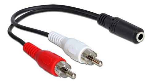 Cable Adaptador Audio 2 Rca Macho A Jack 3.5 Hembra Sonido