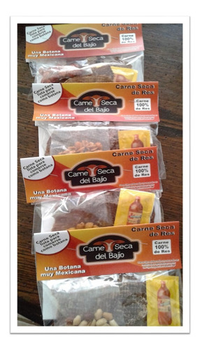 Carne Seca En Bolsa De 40gr Con Salsa Y Cacahuates Incluidos