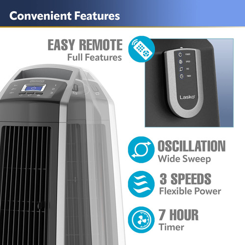 Ventilador De Torre Lasko U35115 De Alta Velocidad, 3 Veloci