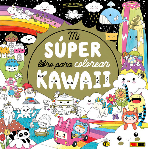 Mi Super Libro Para Colorear Kawaii, De Jezewski, Mayumi., Vol. 1. Editorial Panini España S.a., Tapa Blanda En Español