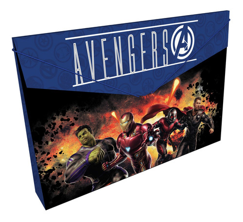 Imagen 1 de 1 de Carpeta Plástica Fuelle Avengers Azul Oscuro By Marvel