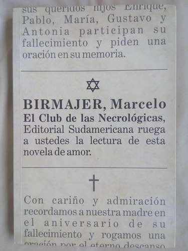 El Club De Las Necrológicas - Marcelo Birmajer