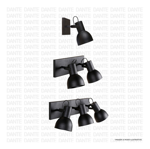 Lampara Aplique Pared Techo 2 Luces Minimal Blanco Negro