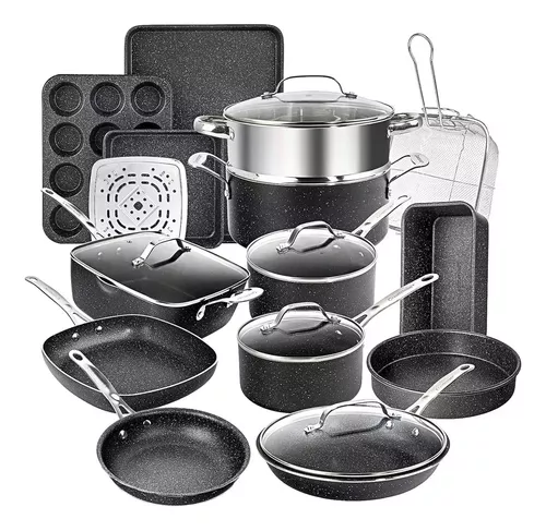 Set de Sartenes y Olla de Cocina Flavor Pan Ofertas Creativas con Zafiro  Antiadherente Set de 4 piezas