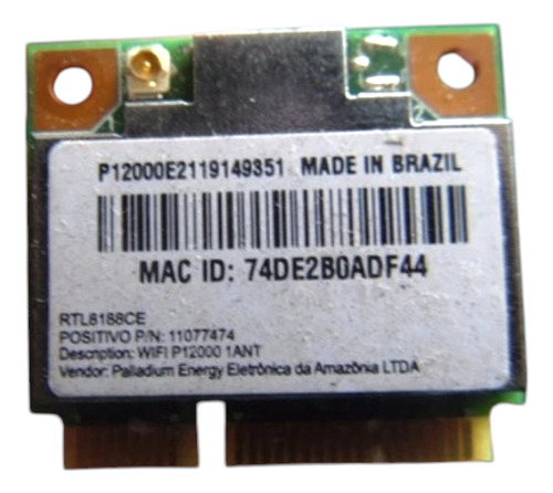 Placa De Rede Positivo 4030 Wlan Pci 1mb/s