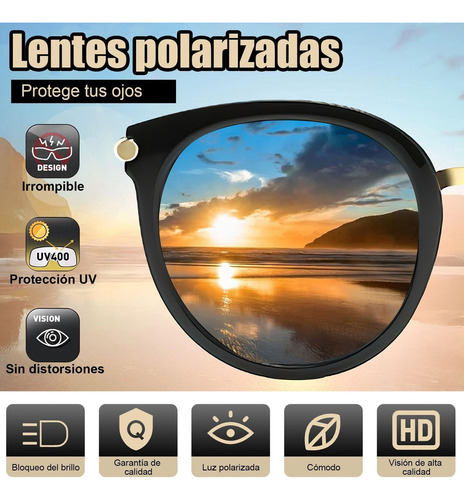 A Lentes De Sol Vintage Polarizadas Para Hombre Y Mujer, G