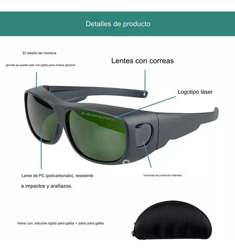 Gafas De Protección Láser De Seguridad Ipl De 200-2000 Nm