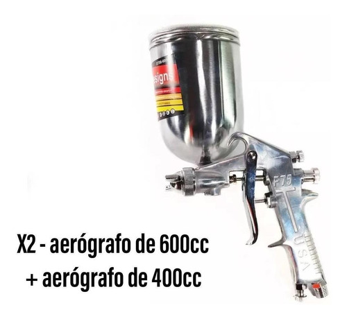 Aerógrafo De 600cc + Aerógrafo De 400cc