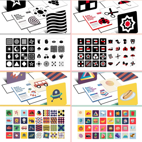 8 Tarjetas De Entrenamiento Visual Para Bebés, Juguetes Elec