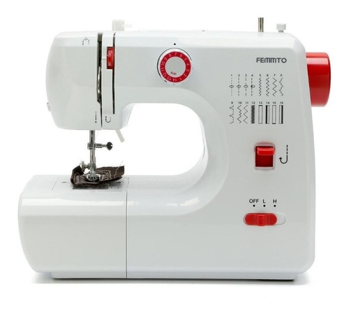 Imagen 1 de 12 de Máquina de coser recta Femmto HLT16 portable blanca 220V