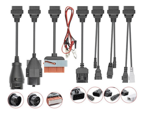 Kit De Cables Conectores Obd2 Auto 8unid Escaner