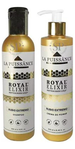 La Puissance Royal Elixir Shampoo Crema Peinar Máscara Rubio