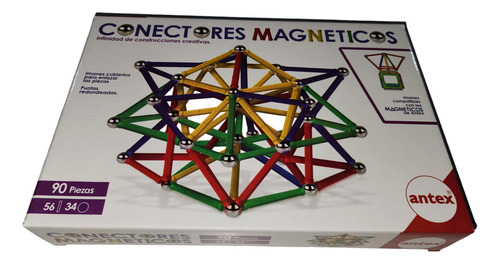 Juego Imanes Conectores Magnéticos 90 Piezas Creatividad