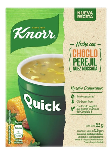 Sopa Quick Knorr Instantanea Choclo X 5 Unidades