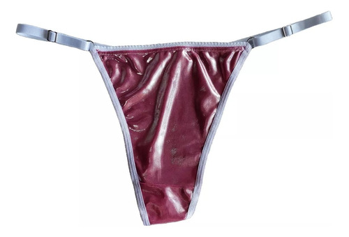 Tanga Colaless Hilo Regulable De Foil Metalizado