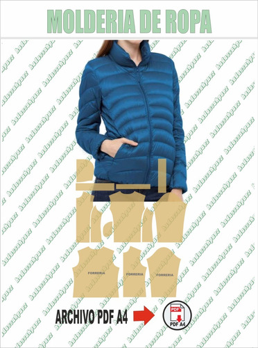 Molderia Imprimible En Pdf A4 Campera Mujer Precio X Talle