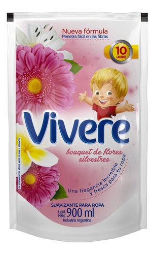 Suavizante Vivere Bouquet de flores silvestres repuesto 900 ml