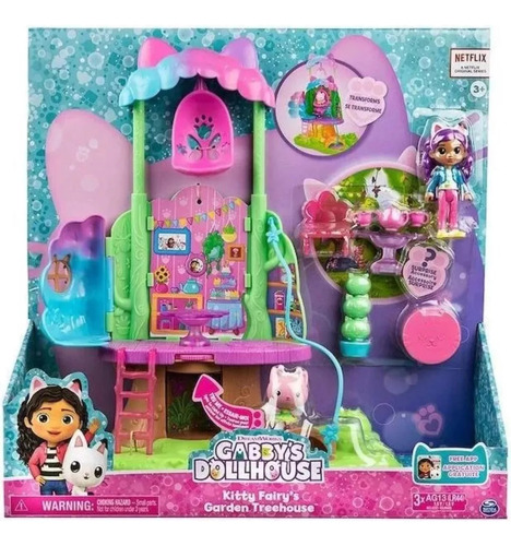 Gabby Dollhouse Kitty Fairy's Garden Treehouse Playking