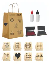 Comprar Kit Carimbos Personalize Sua Embalagens + Almofadas + Tintas