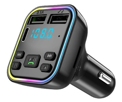 Transmisor De Carro Fm Bluetooth X2 Usb Carga 3.1amp Llamada