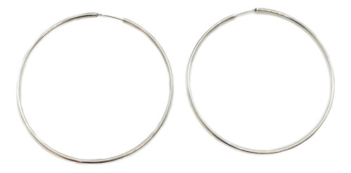 Aros Argollas Cubanos Grandes Plata 925 60 Mm