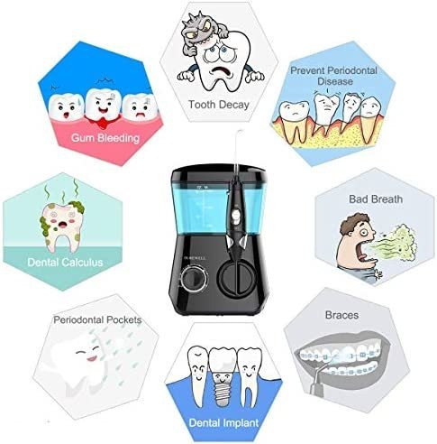 Irrigadro Eléctrico Para Dientes/aparatos Ortopédicos-negro