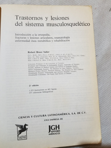 Trastornos Y Lesiones Del Sistema Musculosqueletico 2a Ed (Usado)