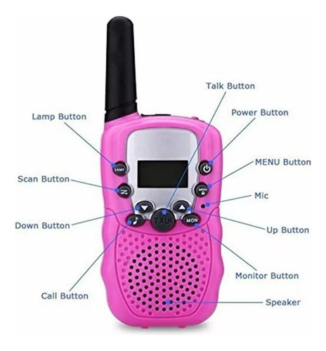 P Set De 2 Radios Walkie Talkie Para Niños Con Un Alcance