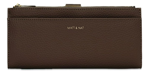 Matt & Nat Vegan Handbags, Motiv Wallet, Chocolate (marrón) 