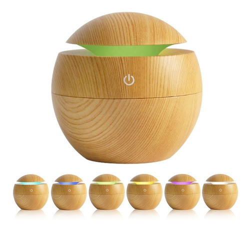 Humidificador Simil Madera Aromatizador De Aire Difusor