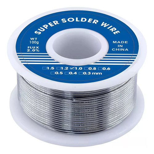2 Tien Rollos Soldadura 200 Grs Aleación 40/60 Estaño/ Plomo 1 Mm