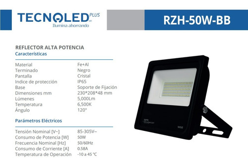 Imagen 2 de 2 de Reflector Lámpara Led 50w Para Uso Exterior