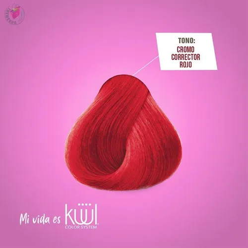 Tinta Kuul Cromo Corrector Rojo C/aceite De Coco + Oxidante
