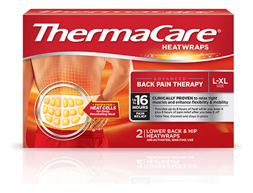 Thermacare Envolturas Trmicas De Espalda Baja Y Cadera, L/xl