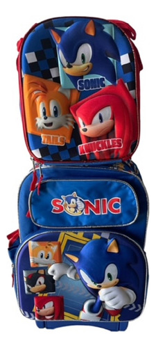 Mochila Sonic Con Lonchera Preciosa Mochila Primaria
