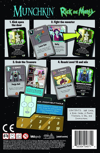 Munchkin Rick And Morty Card Game Rick And Morty Adult Swim