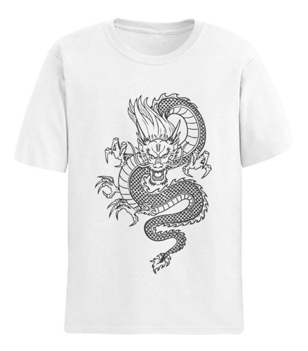 Polo  Personalizado Dragon Negro Talla 2 A 7xl