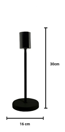 Imagen 2 de 10 de Velador Lampara Vintage Mesa Escritorio Recto Led
