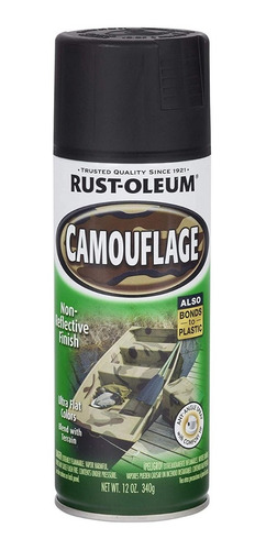 Pintura Spray Rust-oleum 340 Gr. Camuflado Mate Negro