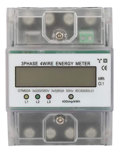 Medidor De Energía Digital 220/380v 5-80a Consumo De Energía