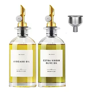 2 Pack Glass Olive Oil Dispenser Bottle,coffee Syrup Di...