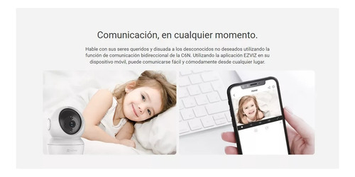 Camara Robotica Ezviz Interior Wifi Ip C6n 4mp 2k 360º Audio