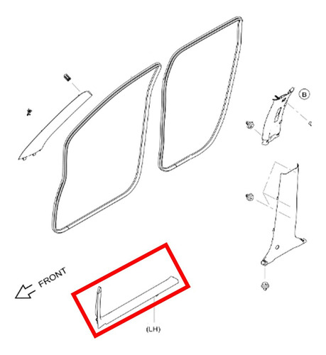 Moldura Delantera Zocalo Izquierdo Nissan Np300 Original