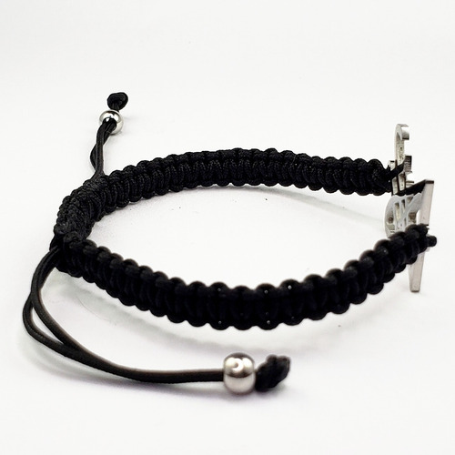 Paquete 3 Pulseras Demoniacas Acero Inoxidable Silicón Pq03 Negro 1 Cm 20 Cm