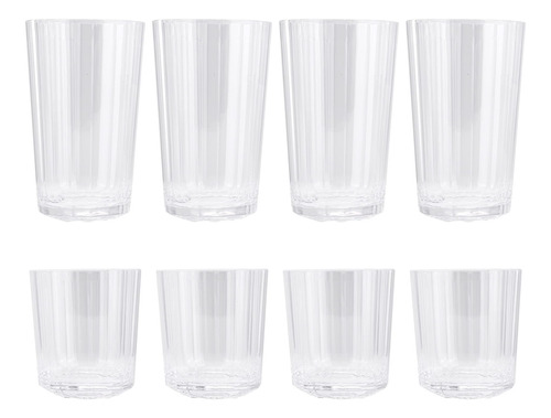 Vaso Plastico Clasico Reutilizabl Juego 8 14 Onza 26 Clear