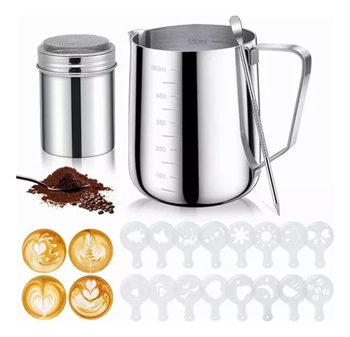 Jarra Espumadora Kit Milk Latte Coffee Latte Ship Cup, 600 M