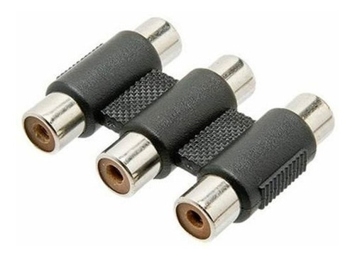 3 Adaptador Emenda Rca X Rca Para Cabo Rca Femea X Femea