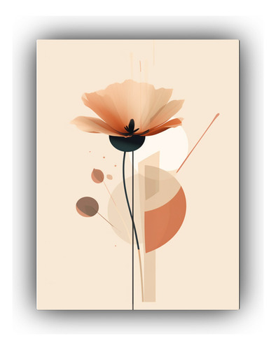 Cuadro Vertical Minimalista De Una Flor 40x50cm Flores